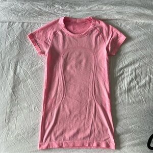 Lululemon Athletica Swiftly Tech Short Sleeve Pink Lace